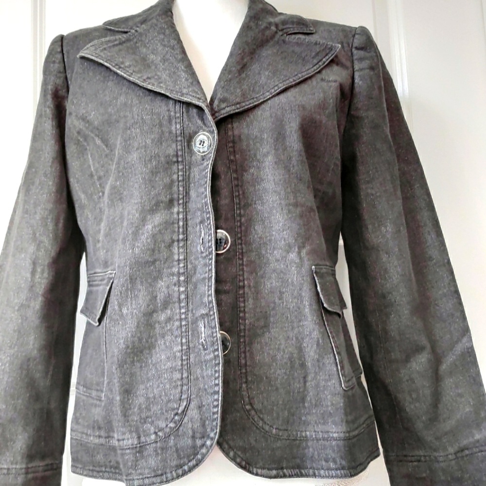 #Requirements S10 Grey Polyester Blazer